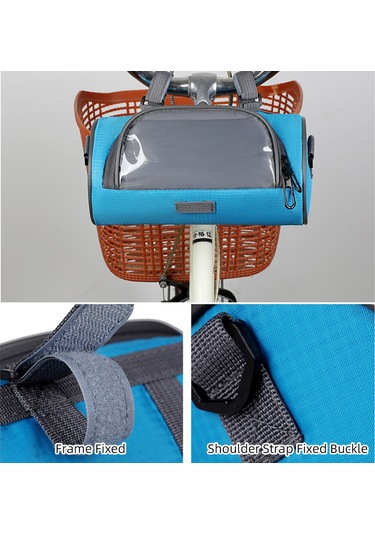 Padalink Bisiklet Çantası: 6.5" Ekranlı Su Geçirmez Tpu Telefon Tutucu, Çift Fermuarlı, Şok Emici Tasarım, Çıkarılabilir Kayış. Siyah