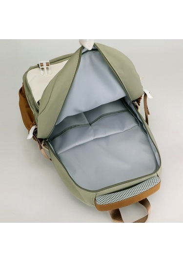 Luckydog Xiyyadms Genç Stil Nilon Sırt Çantası - Saçma, Kalemlik, Su Bardağı - Ayarlanabilir Askılar - Beyaz Soğan Aksesuarı Çok Renkli