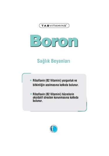 Tabvitamins Boron Bor 120 Kapsül