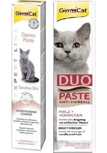 Gimcat Derma Paste 50 G + Malt Tavuklu Kedi Macunu 50 G