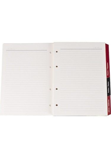 Organizer Ajanda Yedeği 4 Delikli Ydk2 Tarihsiz Çizgili 15x21 CM 2K Çok Renkli