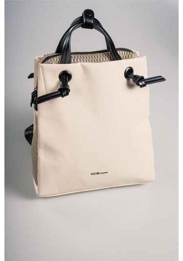 Ççs Kadın 17826 Omuz Ve Sırt Çantası Kirli Beyaz