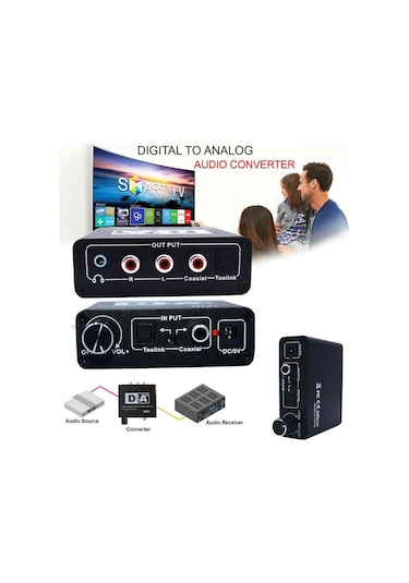 Dijital To Analog Ses Hifi 192Khz Dijital Ses Dönüştürücü Adaptör