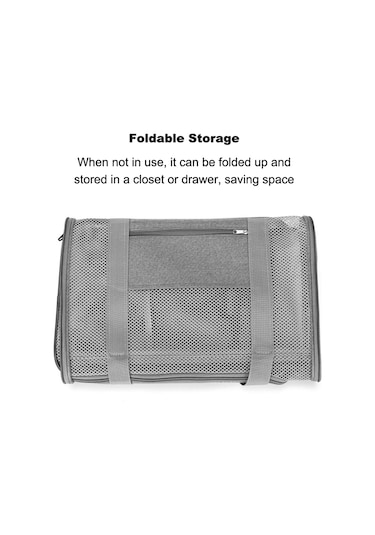 Geeksen Nefes Alabilir File Kedi Köpek Taşıma Çantası - Geniş Alan, Omuz Askılı, Çıkarılabilir Taban, Katlanır Seyahat Taşıyıcı