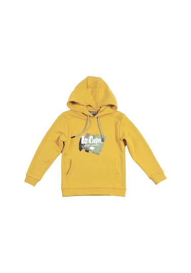 Lee Cooper Brush Erkek Çocuk Kapüşonlu Sweatshirt Hardal-20545-hardal Çok Renkli