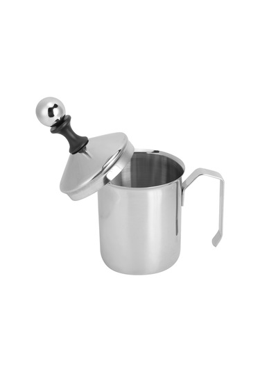 Maiyame 304 Paslanmaz Çelikten Manuel Süt Köpürtücü, Kolay Ve Hızlı Espresso Köpük Yapımı İçin Ergonomik Tasarım Gümüş