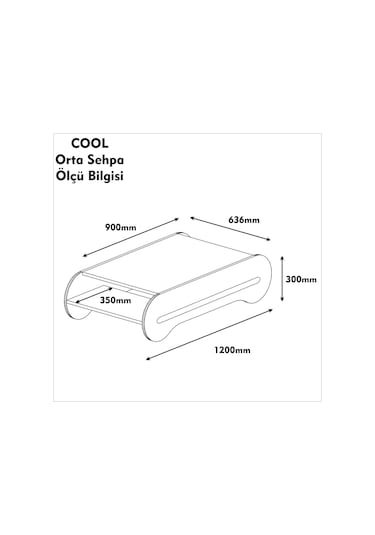 Variant Cool Orta Sehpa Ceviz - Beyaz