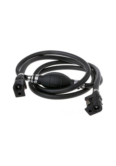 Geeksen Motorsiklet Motoru Yakıt Tankı Bağlantı Seti - 8mm &ccedil Aplı Siyah Kau&ccedil Uk Hortum Toplam Uzunluk 2.1m, Ağırlık 365g