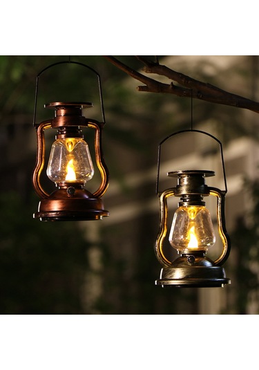 Gajeena Güneş Enerjili Antik Led Fener - Taşınabilir Dekoratif Aydınlatma 4 Renk Seçenekli