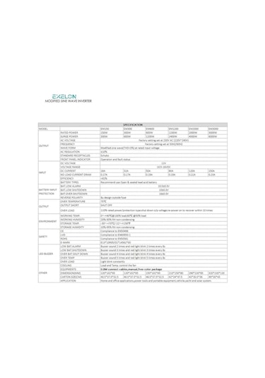Exelon Modifiye Sinüs 1200w 12v İnverter