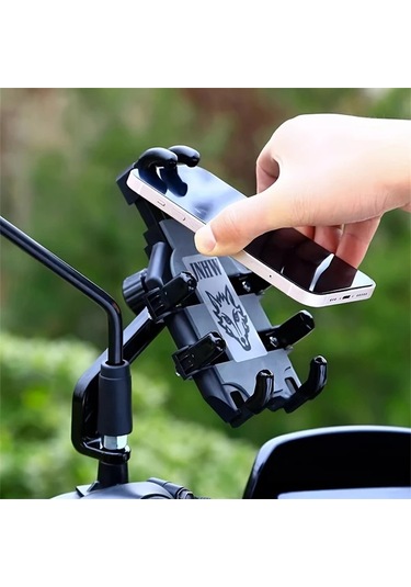 Xuweiwei Oktopus Tutucu Motosiklet Telefon Askısı Siyah Wk 66 Şok Emici Hırsızlığa Karşı Koruma Elektrikli Bisiklet Ve Scooterlar İçin