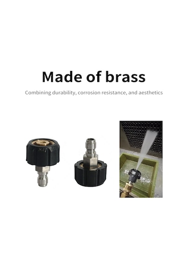 Geeroyoo Yüksek Basınçlı Yıkama Makinesi Hızlı Bağlantı Seti - Pirinç Malzeme, 8 Parça, 22 14/1/2 3/8 Dönüştürücü