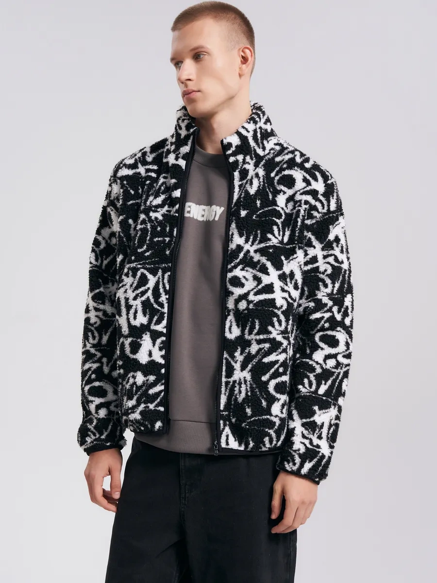 Tvoe Demisezonluk Peluş Çeburaşka Ceket 279300029 Siyah