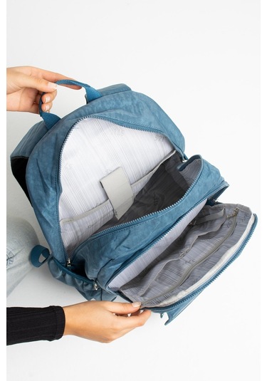 Ultra Hafif Çok Cepli Su Geçirmez Sırt Çantası Unisex Mavi Model:571-2a - Mavi