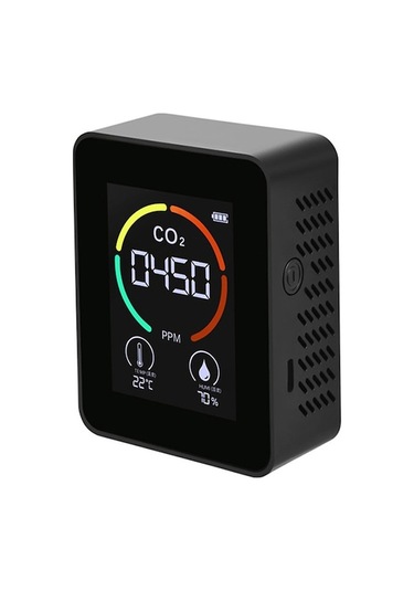 Hava Kalitesi Tespit Cihazı: Co2, Sıcaklık Ve Nem İzleyici, Yarıiletken Algılama, Dijital Ekran, 1200mah Pil