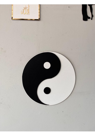 Yin Yang Duvar Dekorasyon Tablo Yüksek Kalite Mdf 30x30 Cm