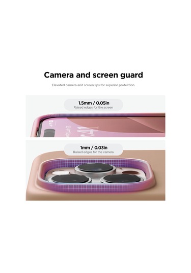 İphone Uyumlu 16 Pro Max Kılıf Nano Lansman Silikon Kapak Pudra