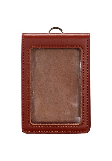 Deri Kimlik Kartı Tutucu Kartvizitlik Şeffaf Pencereli Kart Koruyucu Çanta Diğer