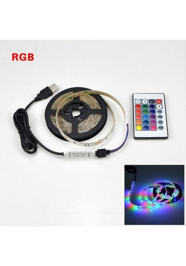 Rgb 5v Usb Güç Led Şerit Işık Rgb 2835 3528 Smd Hdtv Tv Masaüstü Bilgisayar Ekranı Arka Işık Ve Önyargı Aydınlatma 1m 2m 3m 4m 5m Şerit Işık 5m