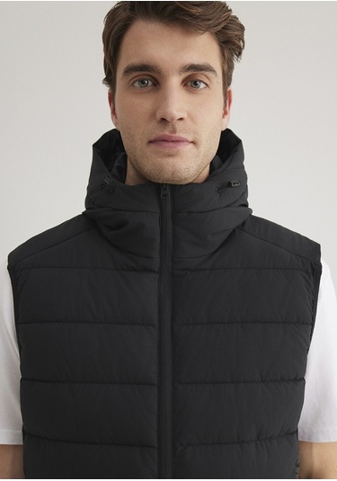 Mavi - Mavi Jeans Detaylı Kapüşonlu Siyah Yelek 0110554-900 Siyah