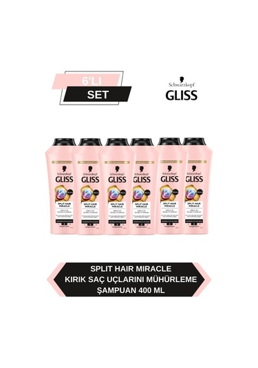 Gliss Split Hair Miracle Şampuan 6 x 400 ML