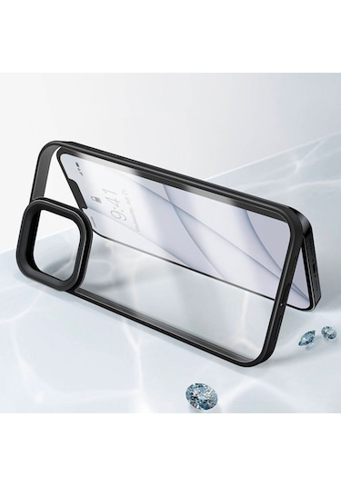Baseus Crystal Apple Uyumlu iPhone 13 Pro Max Kilif Jel Çerçeve Zirhli Siliko 522411208