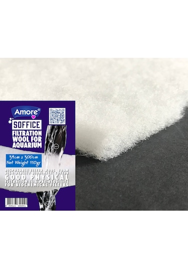 Akvaryum 110gr Silikonsuz Filtre Elyafı 34cm X 300cm Soffice