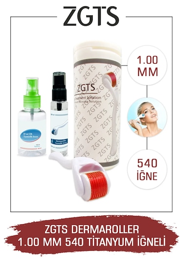 Zgts Dermaroller 1.00 Mm Titanyum 540 Iğneli Derma Roller