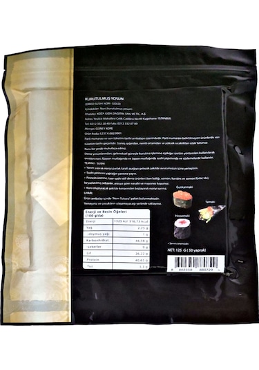 Chefline Asia Sushi Nori Gold Yosun 50 Yaprak 125 G
