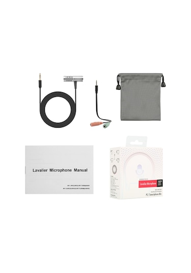 Yanmai R933 Klipsli Çift Condenser Yaka Mikrofonu 3,5mm