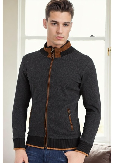 1021 Dewberry Erkek Sweatshırt-koyu Balıksırtı Antrasit Koyu Balıksırtı Antrasit