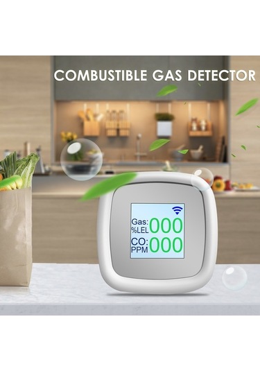 Supermarket1 Metan Karbonmonoksit Gaz Alarmı, Akıllı Uzaktan Bildirim