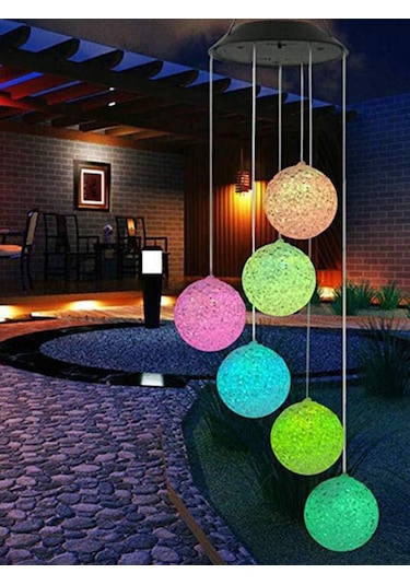 Greentech Güneş Enerjili Renk Geçişli Kristal Top Aydınlatma / GT-SL10