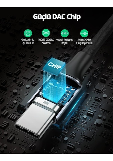 Ugreen Type-c To 3.5mm Jack Aux Dönüştürücü Kablo, 80154 Diğer
