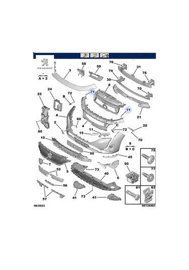 Davlumbaz Vidasi Peugeot 9801024980