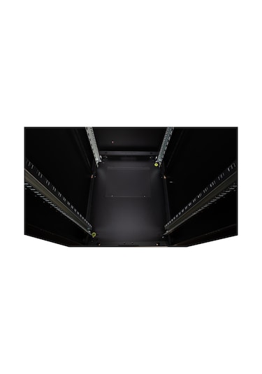 Lande Demonte 42u 600x800 Hyperline Dikili Tip Rack Kabinet Siyah Ön Cam Kapak / Tekerlekli