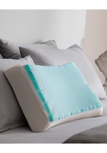 Madame Coco Moonlit Visco Lux Serinletici Jel Yastık - Beyaz - 60x40x14 Cm 8684427193808 Beyaz