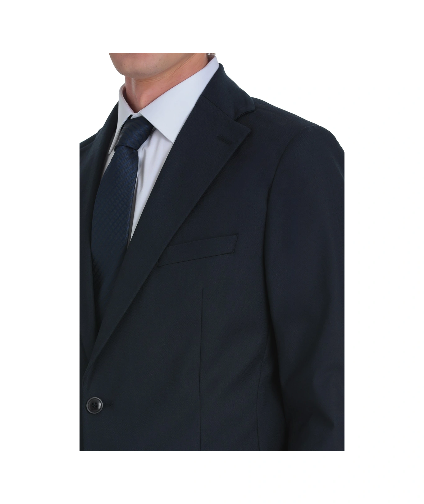 Lacivert Comfort Fit Mono Yaka Klasik Takım Elbise Lacivert