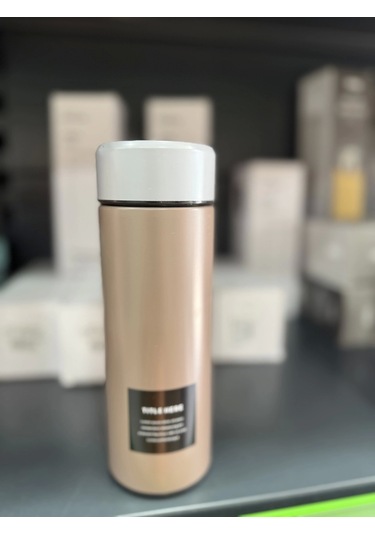 Paslanmaz Çelik Termos Su Şişesi 350ml Vakumlu Kapak Kahve İthal Ürün Kahve