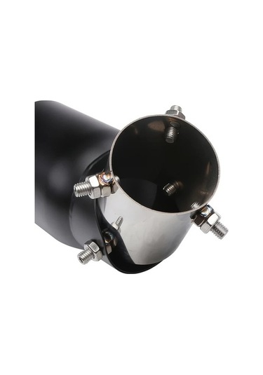 Pazly Siyah 63-89mm Aşağı Kavisli Paslanmaz Çelik Egzoz Ucu, Yüksek Dayanıklı, Korozyona Dayanıklı Jiletli