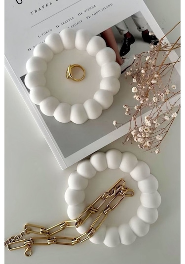 Bernami Mumluk Şamdanpinterest Bubble Dekoratif Tabak, Bardak Altlığı 2 Li Set Diğer