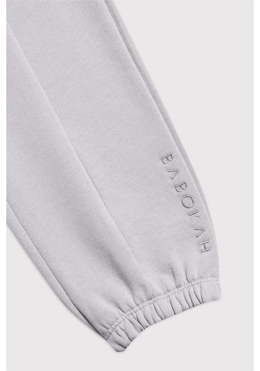 Kids Girl Ön Dikişli Loose Fit Gri Jogger Gri