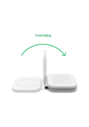 Pazly 15 W Manyetik Katlanabilir Kablosuz 3'ü 1 Arada Hızlı Şarj İstasyonu - Multifonksiyonel, Siyah/beyaz, İçin Mükemmel