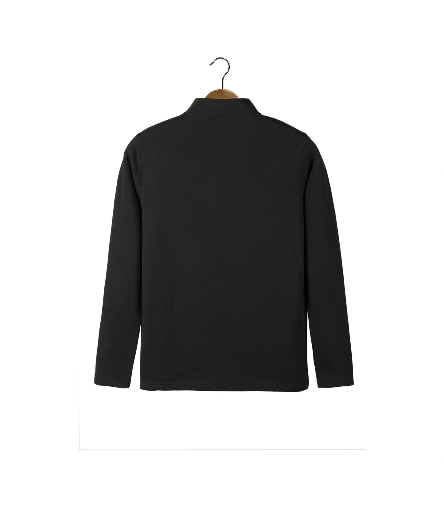 Terapi Men Erkek Siyah Yarım Fermuarlı Basic Düz Renk Trend Sweatshirt Siyah1