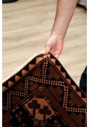 Konya El Dokuma Halı - Yün Üstü Pamuk - Leh1171 Kahverengi