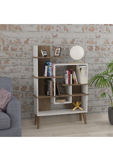 Lagomood New Sally Kitaplık Meşe Beyaz