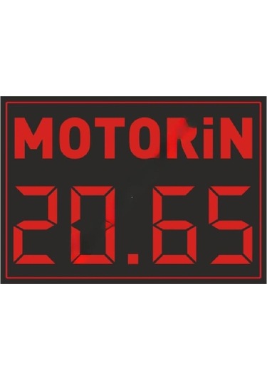 Benzinlik Fiyat Panosu Kasa Ölçüsü: 96x96 Cm