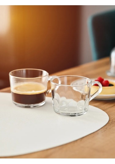 Lumınarc Çay Ve Kahve İçin Güzel Şeffaf Cam Kupa 2 Adet 316812167 Beyaz