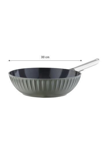 Madame Coco Freya Wok Tava - Yeşil - 30 CM