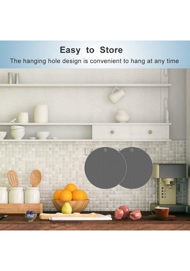 Sones Geometry Mutfak Silikon Tencere Tutucu Isı Yalıtım Pedi Yuvarlak Diğer